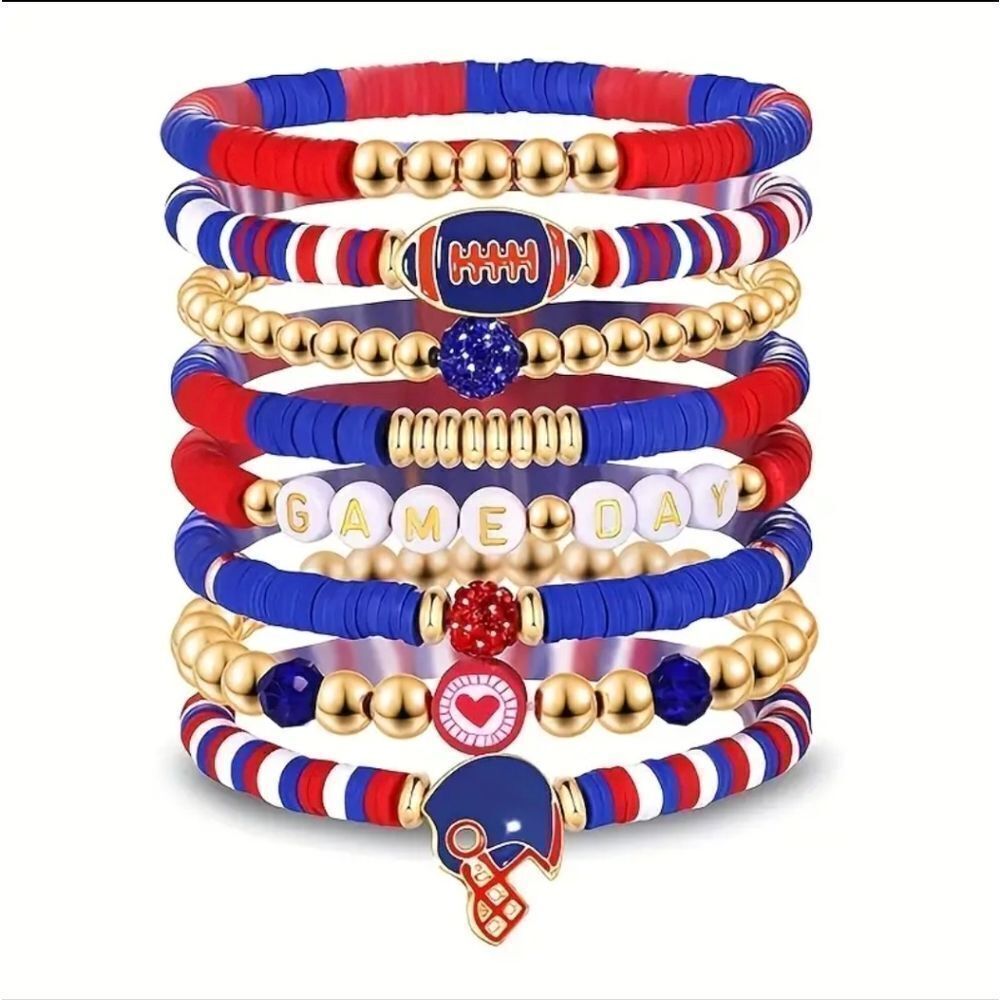 Red White & Blue Charm Bracelets